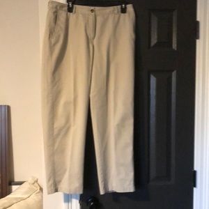 LLBean khaki women’s trousers in petite
